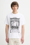 Levi's t-shirt bawełniany męski kolor biały z nadrukiem 87373