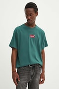 Levi's t-shirt bawełniany kolor zielony z nadrukiem 87373