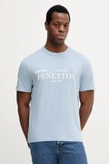 Bombažna kratka majica United Colors of Benetton moška, vijolična barva, 3I1XU1096