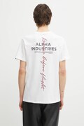 Alpha Industries t-shirt bawełniany męski kolor biały z nadrukiem 148516