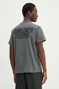 Sunflower tricou din bumbac barbati, culoarea gri, cu imprimeu, 2038.