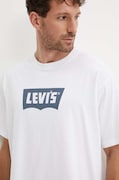 Levi's tricou din bumbac barbati, culoarea alb, cu imprimeu, 000RY