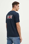 Bavlnené tričko Pepe Jeans ALFIE pánske, tmavomodrá farba, s potlačou, PM509431