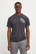 Jack Wolfskin t-shirt sportowy Vonnan kolor szary z nadrukiem A62314