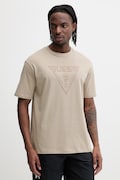 Guess t-shirt AZHA męski kolor beżowy z nadrukiem Z4BI02 I3Z14