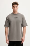Guess t-shirt bawełniany DALIM męski kolor beżowy z nadrukiem Z4BI00 KCE21