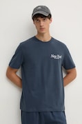 Бавовняна футболка Calvin Klein Jeans чоловіча колір бірюзовий з принтом J30J326862