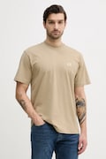 Bavlnené tričko Calvin Klein Jeans pánske, béžová farba, jednofarebné, J30J326857