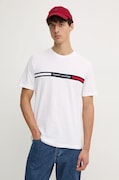 Βαμβακερό μπλουζάκι Tommy Hilfiger ανδρικό, χρώμα: άσπρο, MW0MW36498