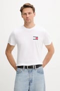 Бавовняна футболка Tommy Jeans колір бежевий з принтом DM0DM20740