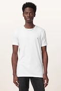 AllSaints T-shirt basic męski bawełniany biały M028JB