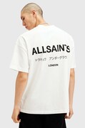 AllSaints oversize tričko pánske bavlnené biele M071PB