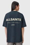 AllSaints t-shirt bawełniany UNDERGROUND męski kolor granatowy gładki M071PB