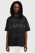 Бавовняна футболка AllSaints BIGGY чоловіча колір чорний з принтом M088PB