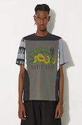 Marine Serre t-shirt Regenerated Graphic T-Shirts Regular Fit T-Shirt men’s gray color MTT080A.UJER0003