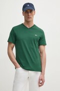 Бавовняна футболка Lacoste чоловіча колір зелений однотонна TH5077