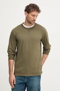 G-Star longsleeve din bumbac culoarea verde, uni, D25076-336