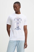 PS Paul Smith tricou din bumbac bărbați, culoarea alb, cu imprimeu, M2R.011R.PP5087