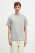 Βαμβακερό μπλουζάκι Wood Wood Essential Sami classic ανδρικό, χρώμα: γκρι, 30250245