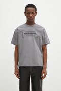 Памучна тениска NEIGHBORHOOD Tee SS - 1 в сиво с принт 242PCNH.ST01