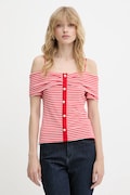 Morgan felső piros, mintás, DROPEZ
