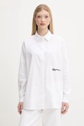 Pamučna košulja Karl Lagerfeld Jeans za žene, boja: bijela, relaxed, s klasičnim ovratnikom, A3W11010