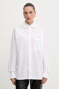 BOSS koszula bawełniana Saturday_1 damska kolor biały relaxed z kołnierzykiem klasycznym 50543800