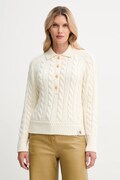 Bally sweter wełniany damski kolor beżowy ciepły WKN0BG