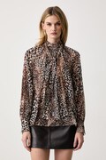 Guess halenka dámská AUDRINE béžová se zvířecím vzorem W5BH84 W3022
