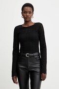 Guess bluzka BRIDGETTE damska kolor czarny gładka W5BP13 K1180