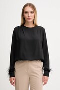 Gaudi bluzka damska kolor czarny gładka 521FD45032