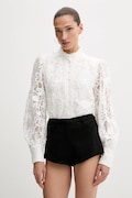 Bardot bluză culoarea alb, cu imprimeu, 59730TB3