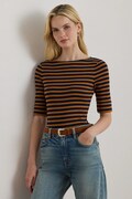 Блузка Lauren Ralph Lauren колір коричневий візерунок 200980041