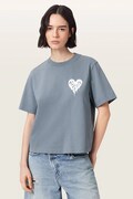 AllSaints T-shirt damski bawełniany TRIP niebieski W033JD