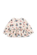 Детска блуза Konges Sløjd ELIN BLOUSE GOTS в бежово с десен KS103793