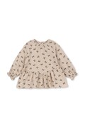 Детска памучна блуза Konges Sløjd COCO BLOUSE GOTS в бежово с десен KS103757