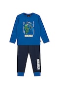 Lego piżama bawełniana dziecięca LWAGAN 701 kolor niebieski z nadrukiem 11010949