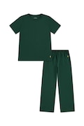 Otroška bombažna pižama Polo Ralph Lauren zelena barva, 9P0278