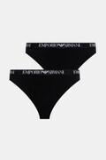 Emporio Armani Underwear tanga 2-pack culoarea negru, EW000402 AF13033