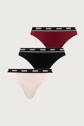 HUGO stringi damskie bawełniane z elastanem TRIPLET THONG STRIPE 3-pack multicolor 50545680