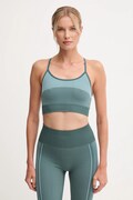 Hummel biustonosz sportowy kolor zielony wzorzysty 230428