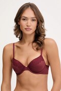 Calvin Klein Underwear biustonosz kolor bordowy gładki LV00QF8443