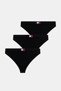 Tommy Hilfiger stringi 3-pack kolor czarny UW0UW06139