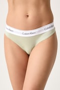 Calvin Klein Underwear tanga dámské s bavlnou zelené LV00QF8518
