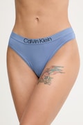 Calvin Klein Underwear tangá dámske bavlnené s elastanom modré LV00QD5292