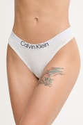 Calvin Klein Underwear tangá dámske bavlnené s elastanom sivé LV00QD5292
