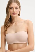 Calvin Klein Underwear biustonosz kolor beżowy gładki LV00QF8416