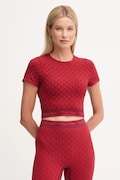 Majica Calvin Klein Underwear ženska, bordo barva, LV00QF8487