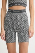 Calvin Klein Underwear szorty lounge damskie kolor szary wzorzyste high waist LV00QF8488