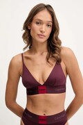 Calvin Klein Underwear biustonosz kolor bordowy gładki LV00QF8610